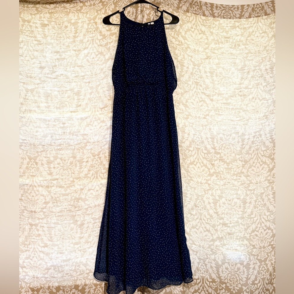 Lauren Conrad Maxi Dress Blue and White